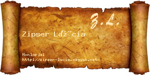 Zipser Lúcia névjegykártya